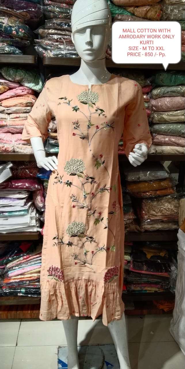 VASTRA MODA PRESENTS VM 182 MALL COTTON WITH EMBROIDERY WORK M TO XXL